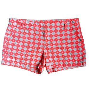 Stylus Red Diamond Pattern Shorts - Size 14